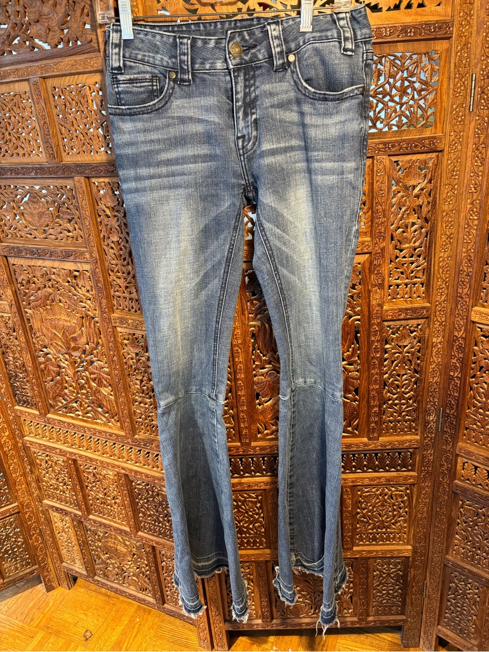 Rock & Roll Cowgirl Faded Blue Flare Jeans